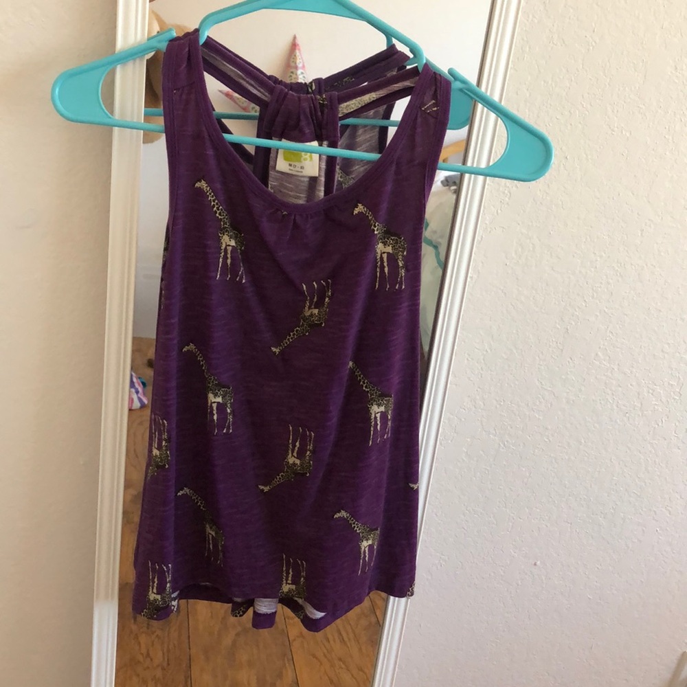 Girls summer giraffe shirt